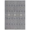 vidaXL Outdoor-Teppich Flachgewebe 200x280 cm Blau Gestreift
