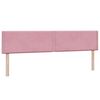 vidaXL Boxspringbett mit Matratze & LED Rosa 180x210 cm Samt