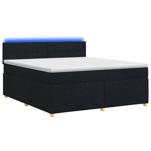 vidaXL Boxspringbett mit Matratze Schwarz 160 x 200 cm Stoff