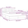 vidaXL Boxspringbett mit Matratze & LED Rosa 140x220 cm Samt