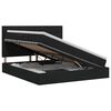 vidaXL Aufbewahrungsbett mit Matratze Schwarz 160 x 200 cm Stoff