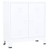 vidaXL Aufbewahrungstruhe Industrial Wei&szlig; 90x40x100 cm Stahl