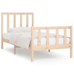vidaXL Massivholzbett 90x190 cm