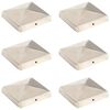 vidaXL Pfostenkappen 6 Stk. Pyramide Edelstahl 101 x 101 mm
