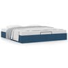 vidaXL Ottoman-Bett ohne Matratze Blau 180x200 cm Stoff