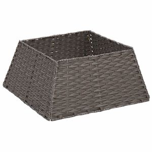 vidaXL Weihnachtsbaumkragen Quadratisch Grau 50 x 50 x 25 cm