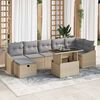 vidaXL Garten-Sofa-Set 8 pcs Beige Poly-Rattan
