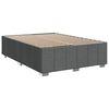 vidaXL Boxspringbett mit Matratze Dunkelgrau 160x200 cm Stoff