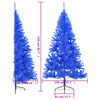 vidaXL Künstlicher Halb-Weihnachtsbaum mit Ständer Blau 210 cm PVC