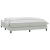 vidaXL Boxspringbett mit Matratze Hellgrau 180x220 cm Samt