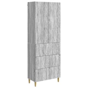 vidaXL Schrankset 2 stk. 66 x 34,5 x 90 cm Holzwerkstoff Sonoma-Grau