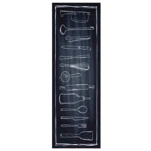 vidaXL K&uuml;chen Teppich Schwarz 180 x 60 cm Samt
