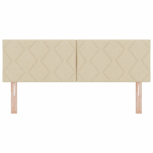 vidaXL Kopfteil mit Kopfteil Creme 144 cm Kunstleder