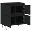 vidaXL Sideboard Schwarz 60x35x70 cm Holzwerkstoff