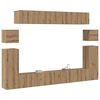 vidaXL TV-Einheiten Wandmontiert 4 pcs Artisan-Eiche Holzwerkstoff