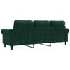 vidaXL 3-Sitzer-Sofa Dunkelgr&uuml;n 180 cm Samt