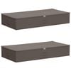 vidaXL Aufbewahrungsbox 2 stk. Vliesstoff 100 x 50 x 18 cm 90 l Grau