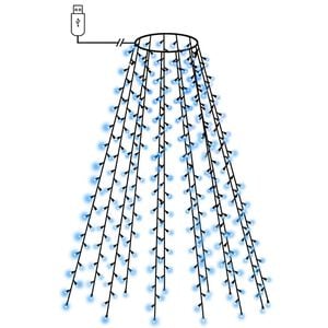 vidaXL Weihnachtsbaum-Lichternetz mit 150 LEDs Blau 150 cm