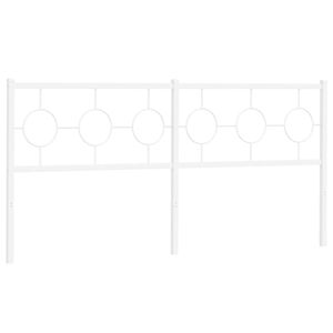 vidaXL Ersatz-Kopfteil Metall Wei&szlig; 180 cm