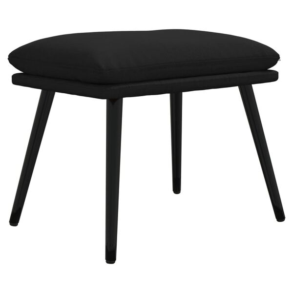 vidaXL Fu&szlig;hocker Schwarz 45x30x35 cm Mikrofasergewebe