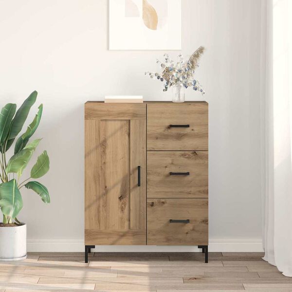 vidaXL Sideboard Artisan-Eiche 69.5 x 34 x 90 cm Holzwerkstoff