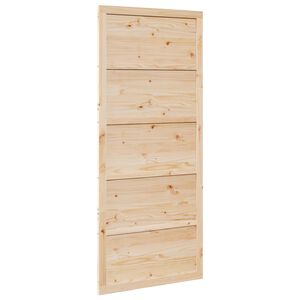 vidaXL Scheunent&uuml;r 90 x 2,5 x 208 cm Massives Kiefernholz Natur