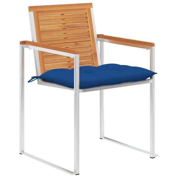 vidaXL Gartenstühle 8 Stk. mit Kissen Massivholz Akazie