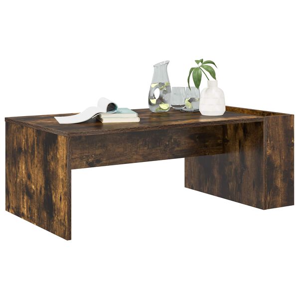 vidaXL Couchtisch Ger&auml;ucherte Eiche 95 x 50 x 34 cm Holzwerkstoff