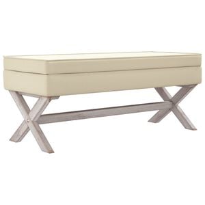 vidaXL Hocker mit Stauraum 110x45x49 cm Leinen