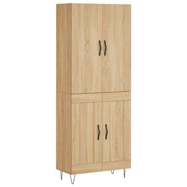 vidaXL Highboard Sonoma-Eiche 69,5x34x180 cm Holzwerkstoff