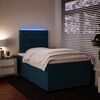 vidaXL Boxspringbett mit Matratze Blau 120x190 cm Samt