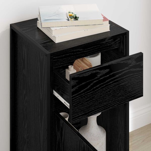 vidaXL Sideboard Schwarz Eichen-Optik 81 x 36 x 150.5 cm Holzwerkstoff