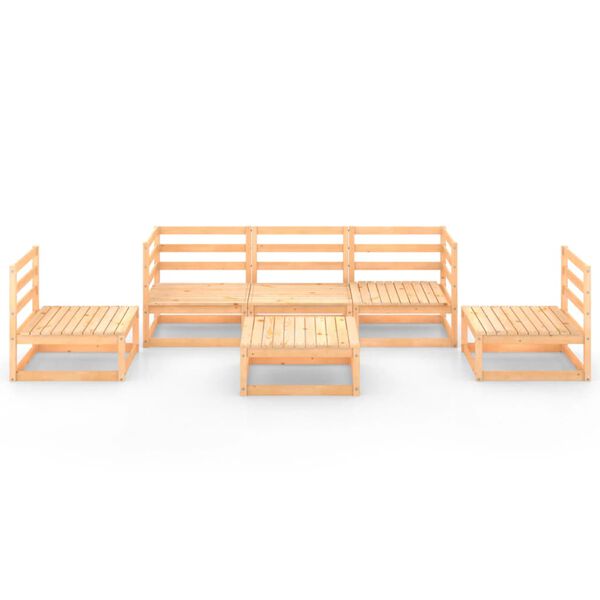 vidaXL 6-tlg. Garten-Lounge-Set Massivholz Kiefer