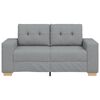 vidaXL Zweisitzer-Sofa Hellgrau 160x77x82 cm Stoff