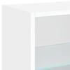 vidaXL 5-tlg. Wohnwand mit LED-Beleuchtung Weiß Holzwerkstoff