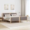 vidaXL Bettgestell Braun und Taupe 180 x 200 cm Massivholz Kiefer