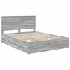 vidaXL Bettrahmen Graues Sonoma 150 x 200 cm Ingenieurs Holz