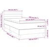vidaXL Boxspringbett mit Matratze Dunkelbraun 100x200 cm Stoff