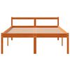 vidaXL Seniorenbett Wachsbraun 120x190 cm Massivholz Kiefer