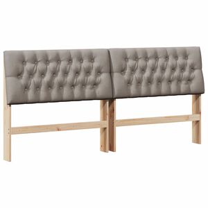 vidaXL Gepolstertes Kopfteil Taupe 200 cm Massives Kiefernholz