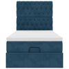 vidaXL Ottoman-Bett mit Matratzen Dunkelblau 90x200 cm Samt
