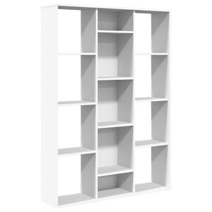 vidaXL Raumteiler/B&uuml;cherregal Wei&szlig; 100x24x140 cm Holzwerkstoff