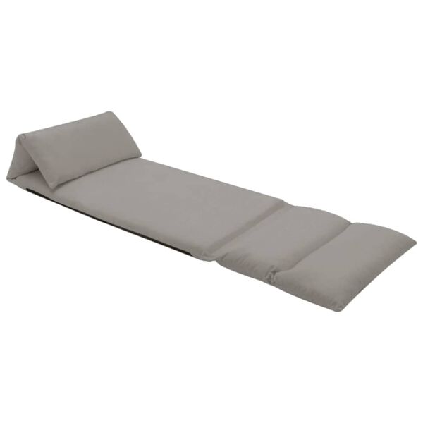 vidaXL Bodenstuhl Faltbar Hellgrau Mikrofaser