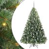 vidaXL K&uuml;nstlicher Weihnachtsbaum mit 300 LEDs Gr&uuml;n 210 cm PE und PVC