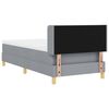 vidaXL Boxspringbett mit Matratze Hellgrau 200 x 100 cm Stoff