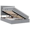 vidaXL Aufbewahrungsbett mit Matratze Hellgrau 140 x 190 cm Stoff