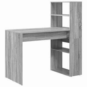 vidaXL Schreibtisch Graues Sonoma Holzwerkstoff 113 x 54 x 120 cm