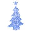 vidaXL Weihnachtsbaum mit 100 LEDs Blau 122 cm Acryl