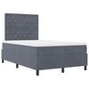 vidaXL Boxspringbett mit Matratze Dunkelgrau 120 x 190 cm Stoff