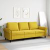 vidaXL 3-Sitzer-Sofa Gelb 180 cm Samt